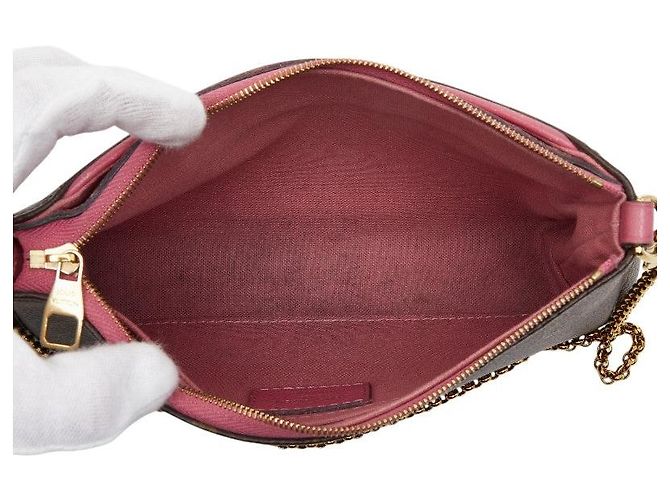 Clutch Pallas Monogram Louis Vuitton Borsa a Mano 2 in 1 Marrone - vista 7