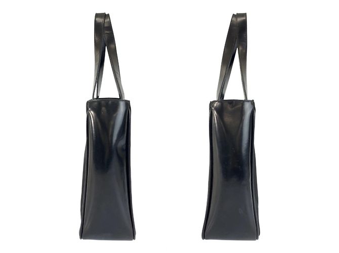Prada Nylon-Leder Tessuto Logo Tote Schwarz - Ansicht 7