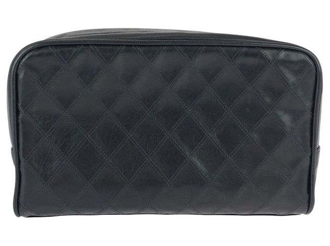 Bicolor Leder Kosmetiktasche von Chanel Schwarz - Ansicht 2