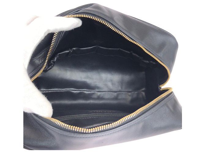 Bicolor Leder Kosmetiktasche von Chanel Schwarz - Ansicht 8