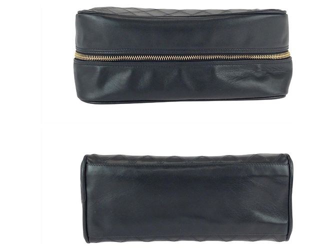 Bicolor Leder Kosmetiktasche von Chanel Schwarz - Ansicht 9