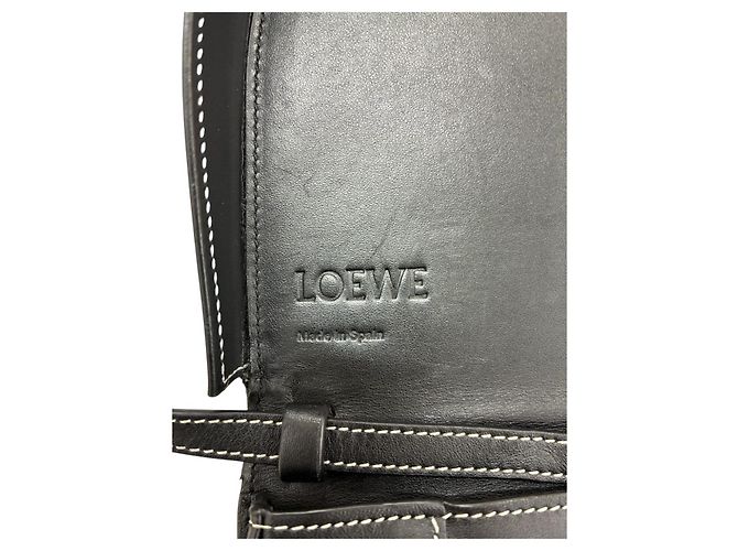 Borsa a tracolla in pelle Loewe con tacco Nero - vista 6