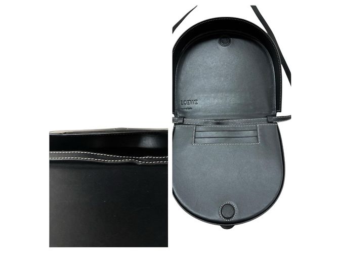 Borsa a tracolla in pelle Loewe con tacco Nero - vista 8