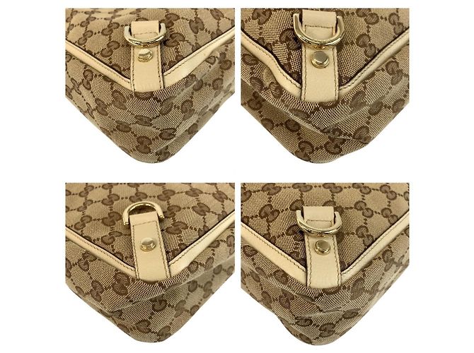 Bolso tote de cuero GG beige de Gucci Castaño - vista 4