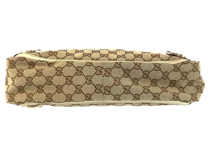 Bolso tote de cuero GG beige de Gucci Castaño - vista 9