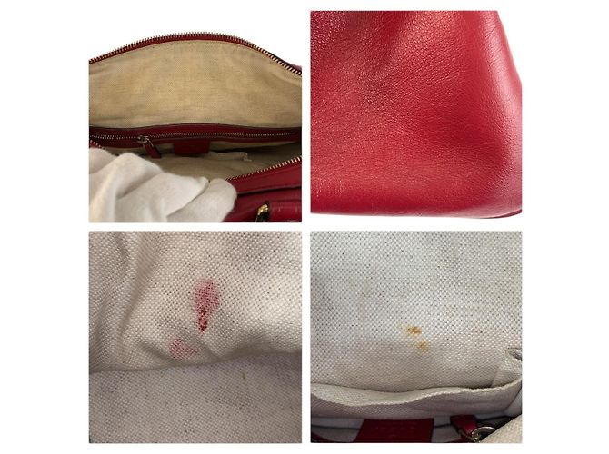 Borsa in pelle Microguccissima 2 in 1 Gucci Rosso - vista 4