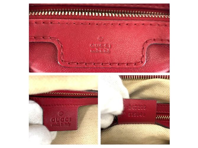 Borsa in pelle Microguccissima 2 in 1 Gucci Rosso - vista 5