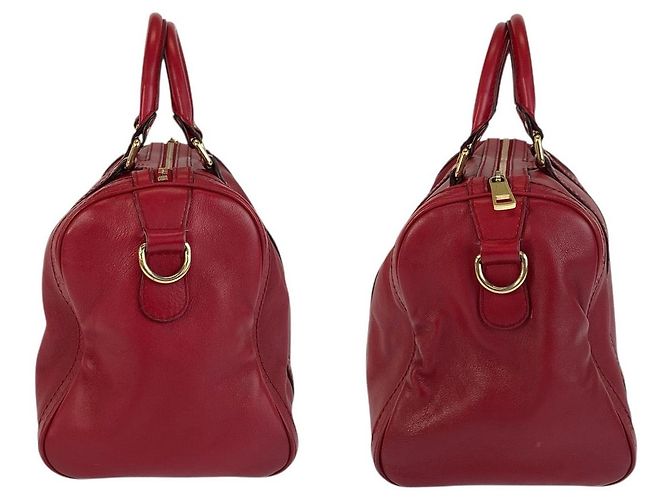 Borsa in pelle Microguccissima 2 in 1 Gucci Rosso - vista 7