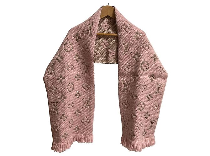 Bufanda Logomania Monograma Louis Vuitton Rosa - vista 6