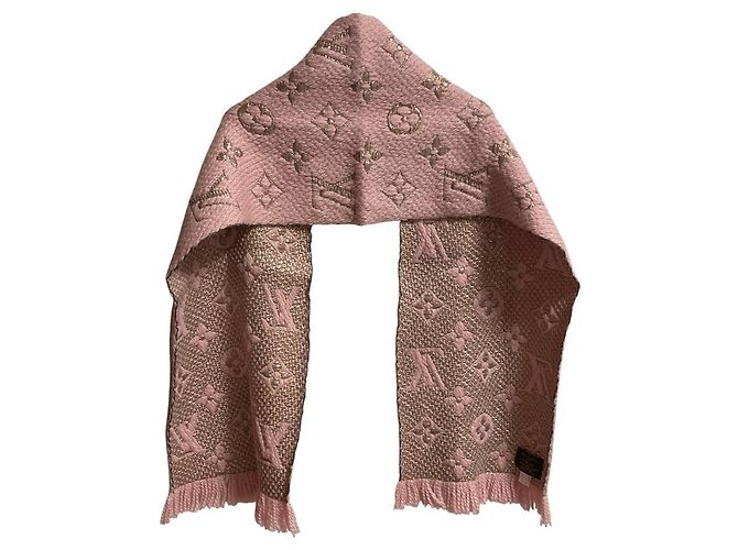Bufanda Logomania Monograma Louis Vuitton Rosa - vista 7