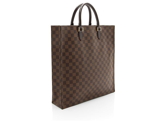 Borsa Tote Sac Plat Damier Ebene Louis Vuitton Marrone - vista 2