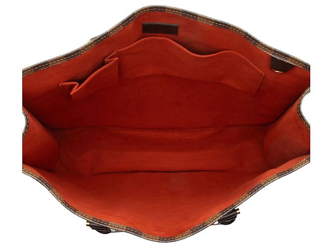 Borsa Tote Sac Plat Damier Ebene Louis Vuitton Marrone - vista 7