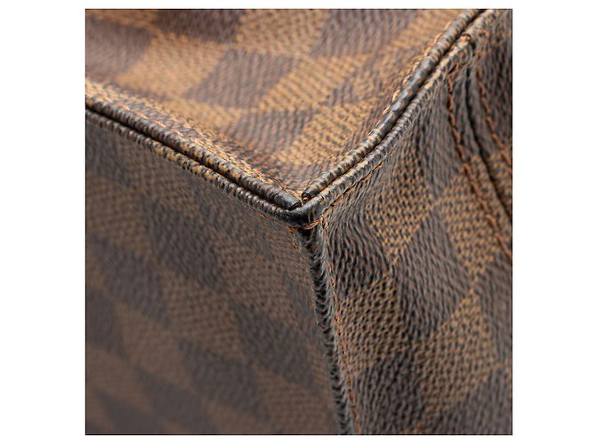 Borsa Tote Sac Plat Damier Ebene Louis Vuitton Marrone - vista 9