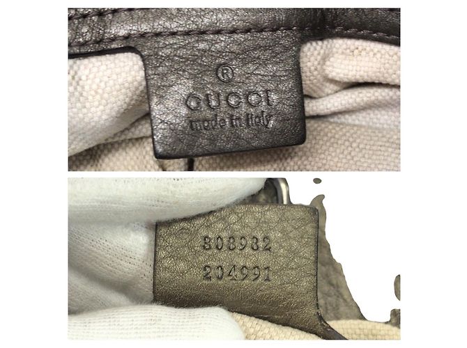 Gucci Soho Leder Tasche mit Quaste Grau - Ansicht 4