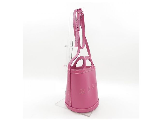 Borsa in pelle di vitello Marni SCMP0056U0 LV589 Rosa - vista 2