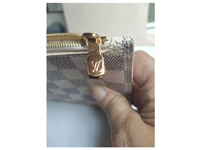 Clutch Louis Vuitton Damier Azur Bianco Blu - vista 5