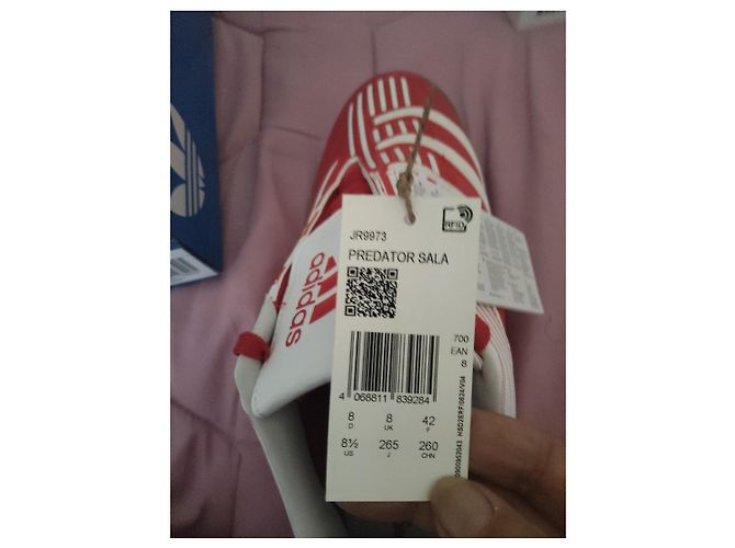 Scarpe da Calcio Adidas Predator Sala Bianco Rosso - vista 4