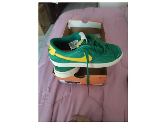Sneakers Nike Blazer Low '77 Vintage Verde Giallo - vista 3
