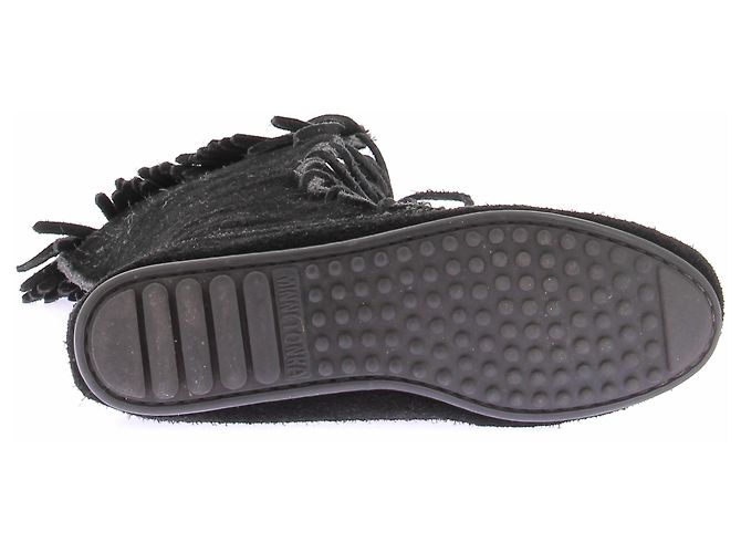 Minnetonka Stivali neri in scamosciato Nero - vista 7