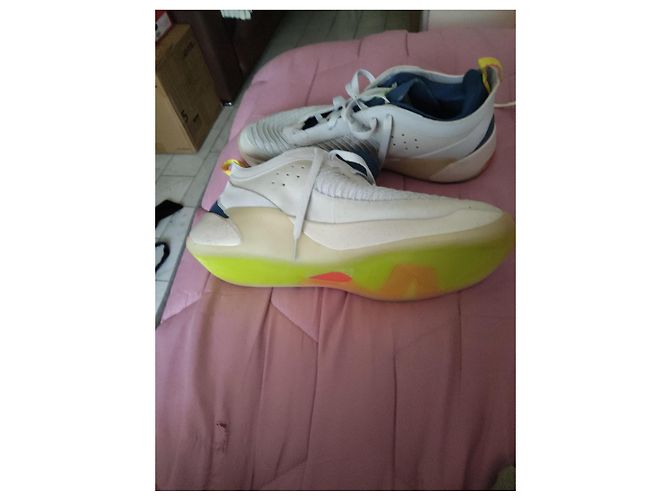 Autre Marque Sneakers Jordan bianche e blu Bianco Giallo - vista 4