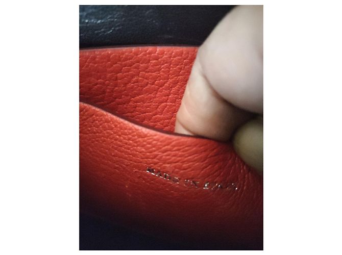Borsa a spalla Burberry in pelle arancione - vista 7