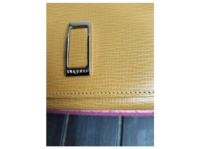 Autre Marque Cartera Ungaro de cuero amarillo Castaño - vista 4