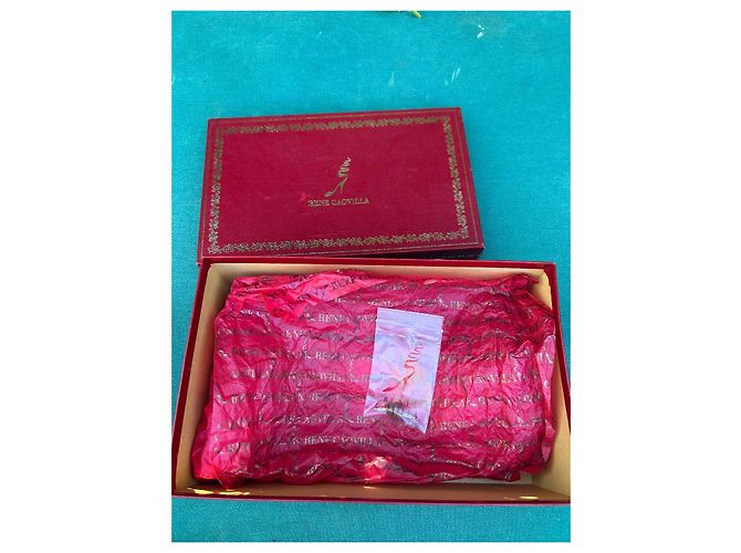 Sandali Rene Caovilla con decorazioni corallo e cristalli Rosso D'oro - vista 6