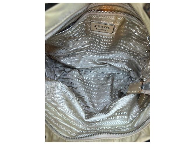 Bolsa Prada em nylon bege - vista 9