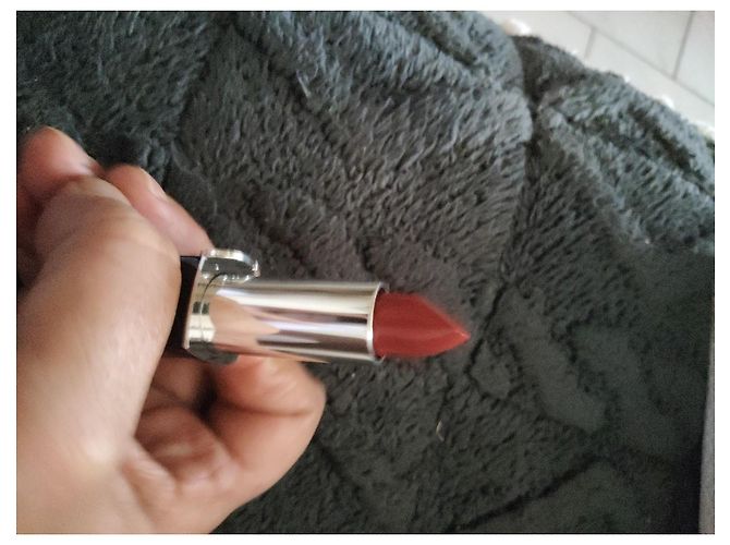 Estojo de batom Dior em tecido branco com chaveiro e batom Gold hardware - vista 7
