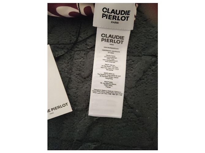 Bufanda de Seda Claudie Pierlot Blanco Roja - vista 2