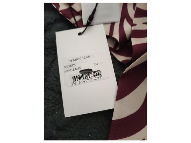 Bufanda de Seda Claudie Pierlot Blanco Roja - vista 5