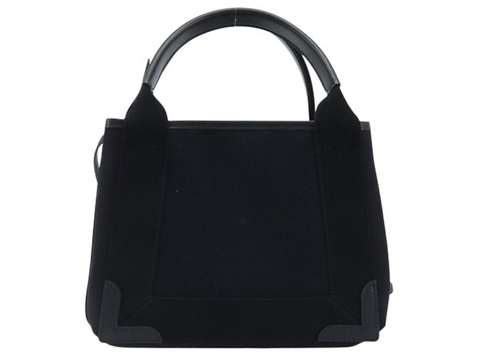 Borsa Tote Cabas XS Balenciaga in tela 2way Nero Argento 390346 Auth SW2262SAM - vista 2