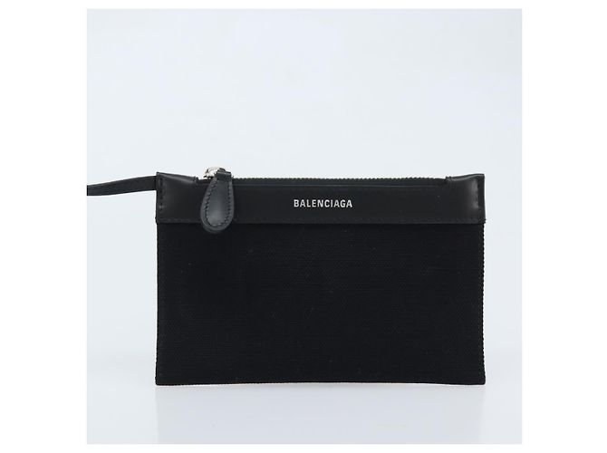 Borsa Tote Cabas XS Balenciaga in tela 2way Nero Argento 390346 Auth SW2262SAM - vista 22