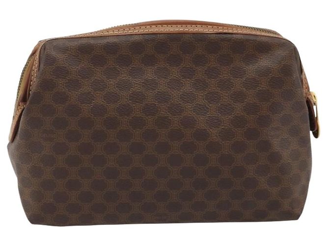 Céline Pochette in tela Macadam CELINE in pelle PVC marrone oro Auth mr2257 D'oro - vista 2