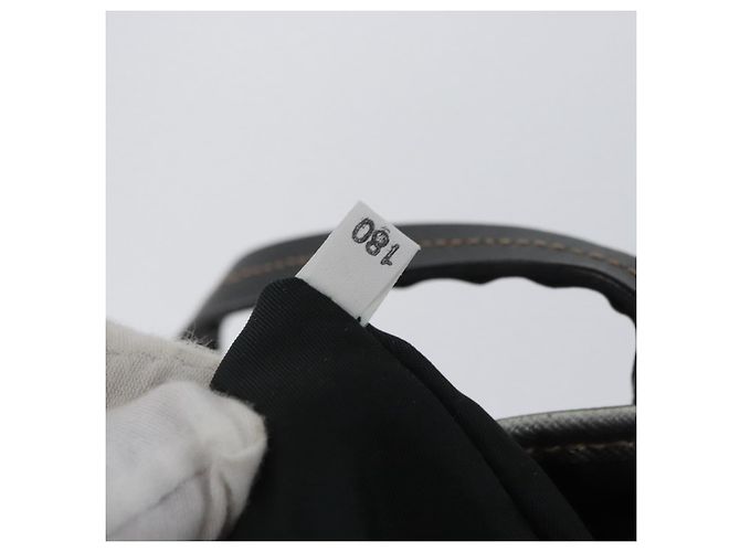 Borsa Tote PRADA in nylon grigio oro Auth 174553 Marrone D'oro - vista 12