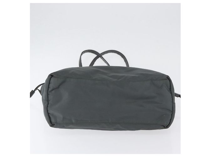 Borsa Tote PRADA in nylon grigio oro Auth 174553 Marrone D'oro - vista 5
