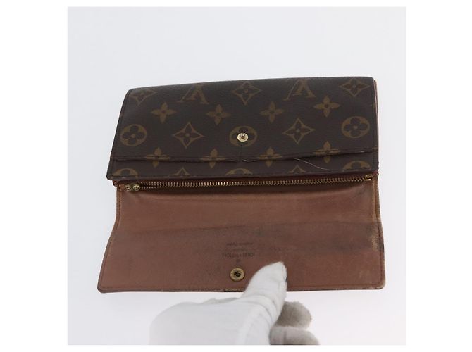 LOUIS VUITTON Cartera Larga Monogram Damier Ebene 5 Set LV Auth BA11527 Monograma - vista 12