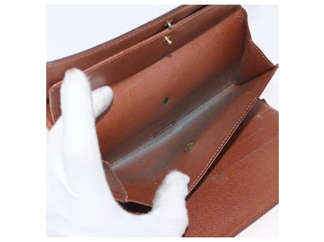 LOUIS VUITTON Cartera Larga Monogram Damier Ebene 5 Set LV Auth BA11527 Monograma - vista 20