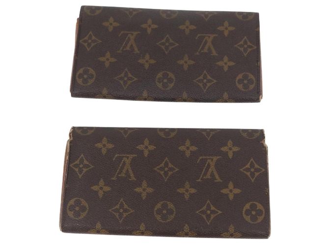 LOUIS VUITTON Cartera Larga Monogram Damier Ebene 5 Set LV Auth BA11527 Monograma - vista 3
