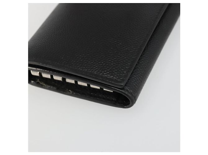 SAINT LAURENT Key Case Leather Black Silver Auth bs34205 Silvery - view 14