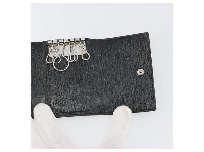 SAINT LAURENT Key Case Leather Black Silver Auth bs34205 Silvery - view 18