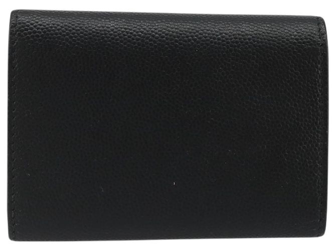 SAINT LAURENT Key Case Leather Black Silver Auth bs34205 Silvery - view 2