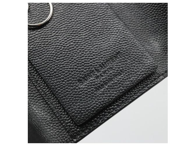 SAINT LAURENT Key Case Leather Black Silver Auth bs34205 Silvery - view 20