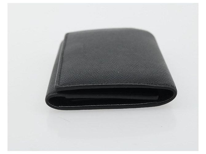 SAINT LAURENT Key Case Leather Black Silver Auth bs34205 Silvery - view 3