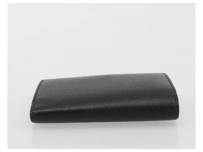 SAINT LAURENT Key Case Leather Black Silver Auth bs34205 Silvery - view 5
