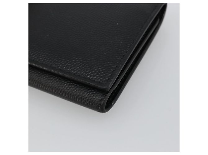 SAINT LAURENT Key Case Leather Black Silver Auth bs34205 Silvery - view 7