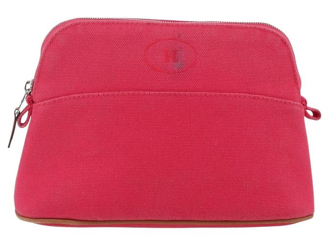 Hermès HERMES Bolide MM Tasche aus rotem Canvas mit Silber authentisch ka3522 - Ansicht 13