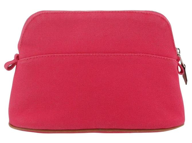 Hermès HERMES Bolide MM Tasche aus rotem Canvas mit Silber authentisch ka3522 - Ansicht 2
