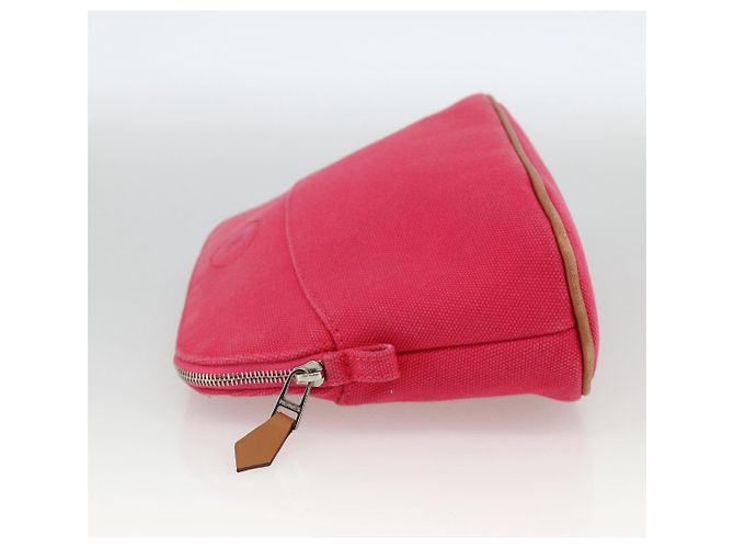 Hermès HERMES Bolide MM Tasche aus rotem Canvas mit Silber authentisch ka3522 - Ansicht 3