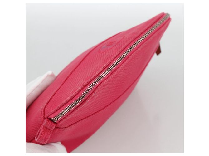 Hermès HERMES Bolide MM Tasche aus rotem Canvas mit Silber authentisch ka3522 - Ansicht 5